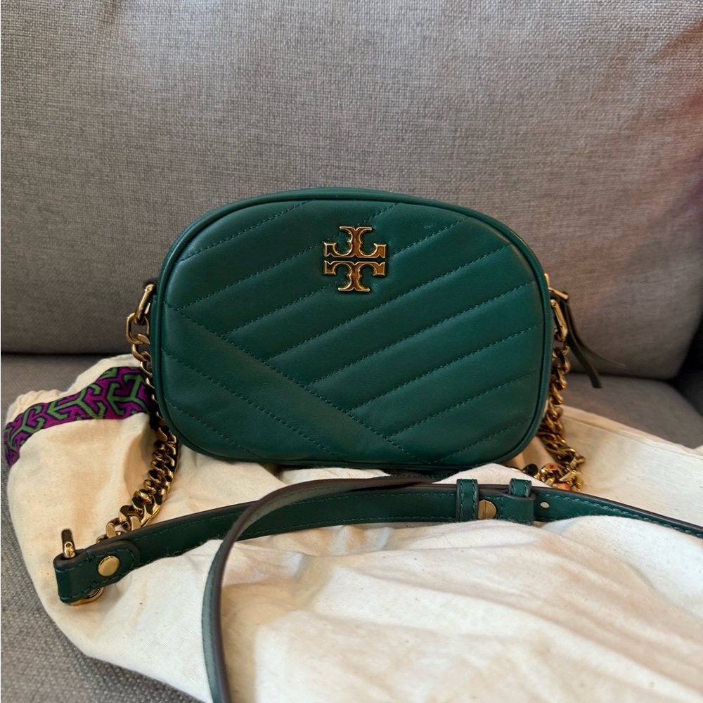 Tory Burch Emerald Quilted Crossbody Bag